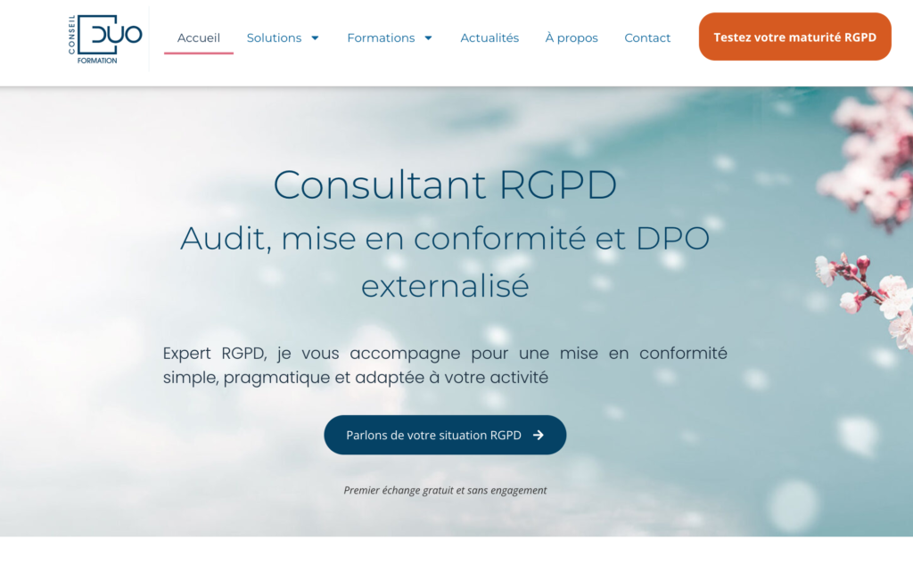 Nouveau site DUO Conseil - Cabinet expert RGPD Montpellier